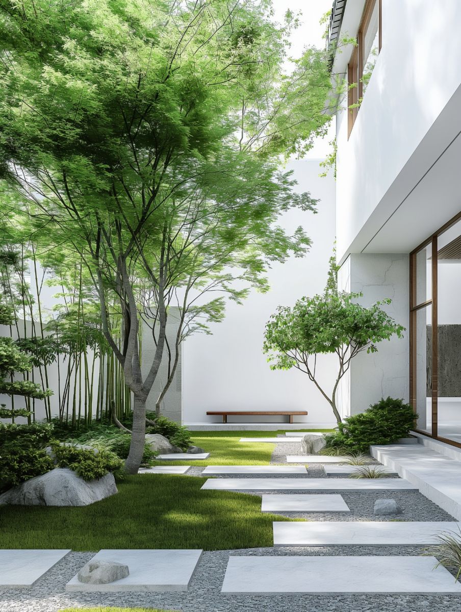 Thiết kế sân vườn hiện đại - xu hướng phong cách sân vườn 2025